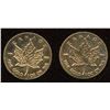 Image 1 : Miniature Gold Maple Leaf - Lot of 2
