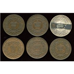 Nova Scotia One Cent. Lot of 6