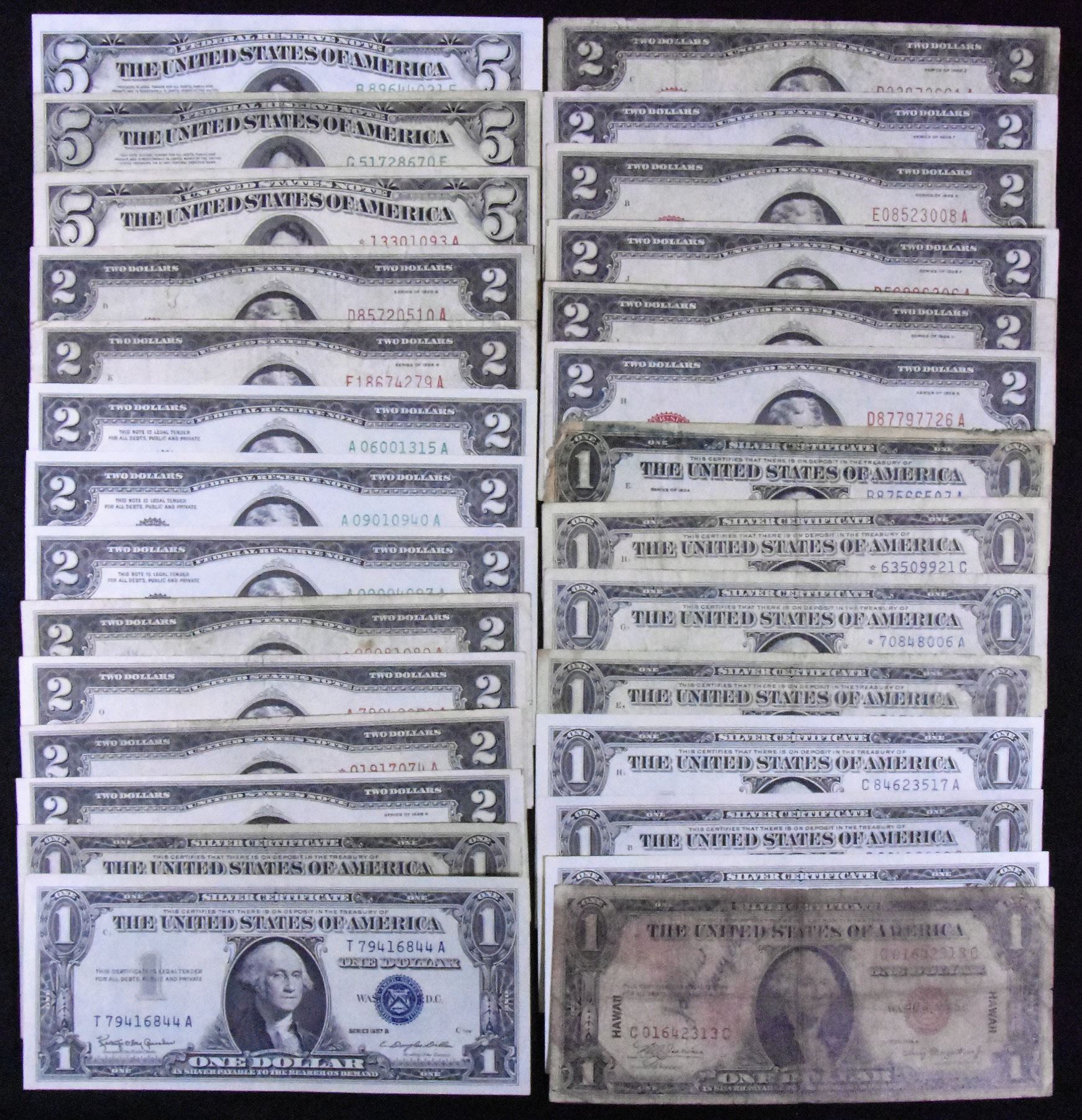 United States of America Banknote Lot of 28 Notes
