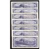 Image 2 : Bank of Canada $10, 1954 Devil's Face Lot of 7 Notes