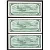 Image 2 : Bank of Canada $1, 1954 - Lot of 3 Consecutive Replacements