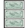 Image 2 : Bank of Canada $1, 1954 - Lot of 3 Replacement Notes