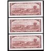 Image 2 : Bank of Canada $2, 1954 - Lot of 3 Notes