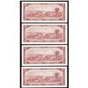 Image 2 : Bank of Canada $2, 1954 - 4 Consecutive Notes