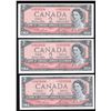 Image 1 : Bank of Canada $2, 1954 Replacement Trio