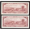 Image 2 : Bank of Canada $2, 1954 Replacement Consecutive Pair