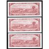 Image 2 : Bank of Canada $2, 1954 - 3 Consecutive Replacement Notes