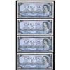Image 1 : Bank of Canada $5, 1954 - 4 Consecutive Replacement Notes
