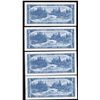 Image 2 : Bank of Canada $5, 1954 - 4 Consecutive Replacement Notes
