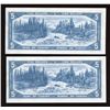 Image 2 : Bank of Canada $5, 1954 - 2 Consecutive Replacement Notes