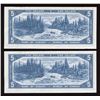 Image 2 : Bank of Canada $5, 1954 - 2 Consecutive Replacement Notes