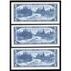 Image 2 : Bank of Canada $5, 1954 - Lot of 3 Consecutive