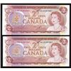 Image 1 : Bank of Canada $2, 1974 - Lot of 2 Replacement Notes