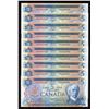 Image 1 : Bank of Canada $5, 1972 Low Serial Numbered Lot of 10 Notes