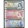Image 1 : Bank of Canada $1, $2, $5 Low Serial Numbered Matching Set