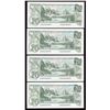 Image 2 : Bank of Canada $20, 1979 - Lot of 4 Consecutive Low Serial Numbers