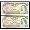 Image 1 : Bank of Canada $20, 1979 Replacement Lot of 2