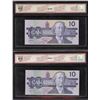 Image 2 : Bank of Canada $10, 1989 Pair of Replacement Notes