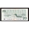 Image 2 : Bank of Canada $20, 1991 Partial Digit Serial Number Error
