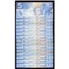Image 1 : Bank of Canada $5, 2001 - 2004 - Lot of 15 Notes