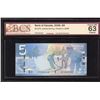 Image 1 : Bank of Canada $5, 2008 Low Serial Number