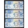 Image 2 : Bank of Canada $5, 2006 - Lot of 3 Changeovers