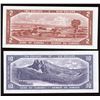 Image 2 : Bank of Canada $2, $10, 1954 Devil's Face - Lot of 2