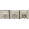 Image 1 : Canada Fifty Cents Lot of 3 ICCS Graded Coins