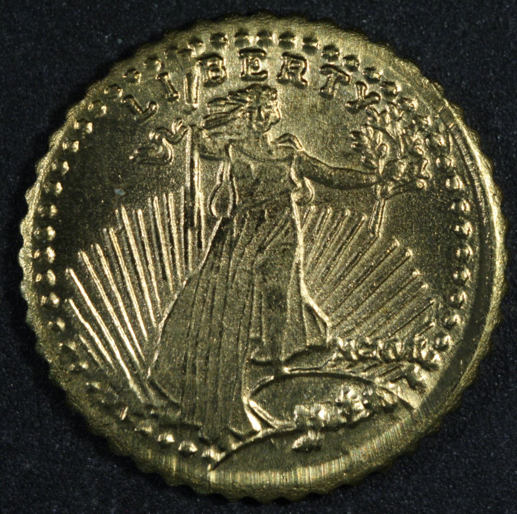 Mini Coin USA $20 Eagle 14kt Gold Mini Coin