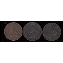 Upper Canada Tokens - Lot of 3
