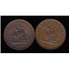 Image 1 : Lot of Two Bank of Upper Canada One Penny Tokens.