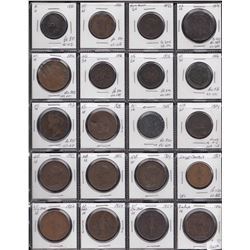 Lot of 46 pre-confederation tokens.