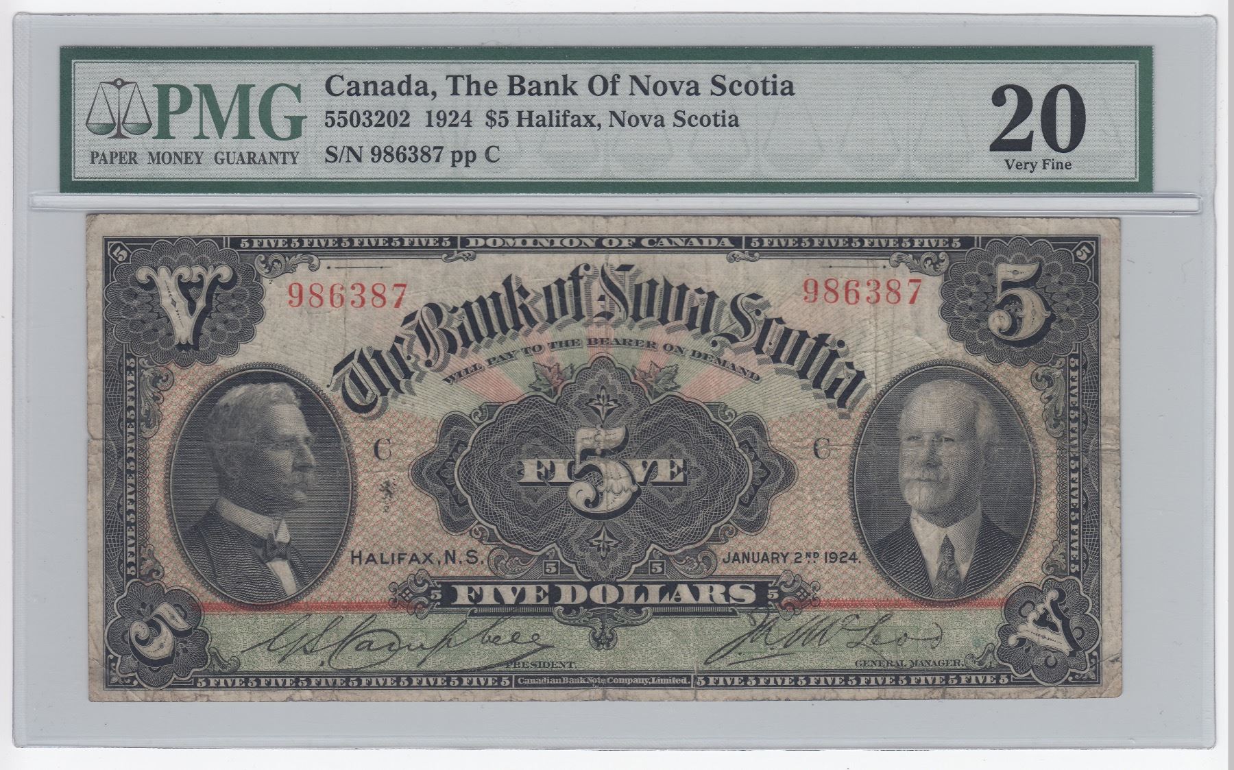 Bank Of Nova Scotia 5 1924 Bank of nova scotia 5 1924