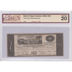 Bank of Upper Canada $10, 1819