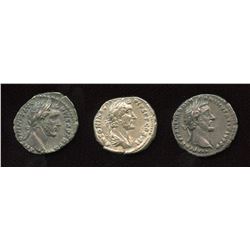 Antoninus Pius, (138-161 AD) Denarii (3)