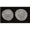 Image 2 : Antoninus Pius (138-161 AD) & wife Faustina Sr. AR Denarius Lot of 2