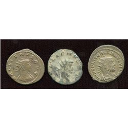 Gallienus (253-268 AD) Lot. Billon Antoninianus - Lot of 3