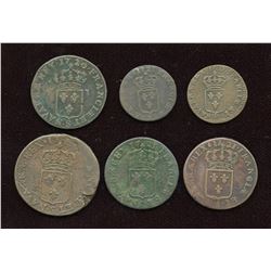 FRENCH REGIME - Lot of 6