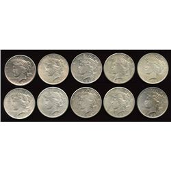 Lot of 10 USA Silver Dollars