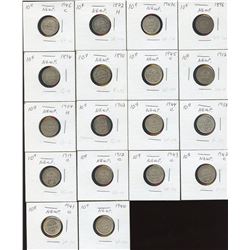 Newfoundland Ten Cents - Lot of 21
