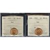 Image 1 : Lot of 2 ICCS Graded One Cents