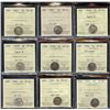 Image 1 : Lot of 17 ICCS Graded Five Cents