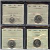 Image 1 : Lot of 4 ICCS Graded Five Cents