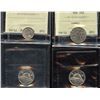 Image 2 : Lot of 4 ICCS Graded Five Cents
