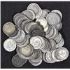 Image 1 : Lot of 100 Circulated 5 Cents Silver Coins