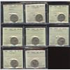 Image 1 : Lot of 8 ICCS Graded Five Cents