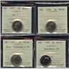 Image 1 : Lot of 4 ICCS Graded Five Cents