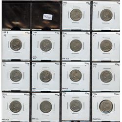 Large lot of 142 Five Cents