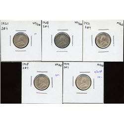 Ten Cents - Lot of 5