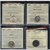 Image 1 : Lot of 4 ICCS Graded Ten Cents